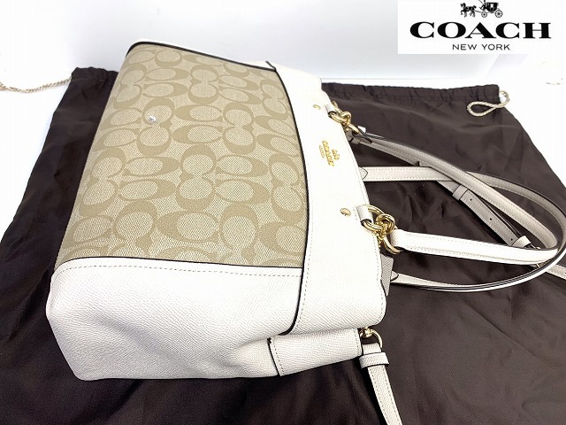 送料無料★ コーチ COACH ラグジュアリー シグネチャー 2Way ショルダーバッグ トートバッグ