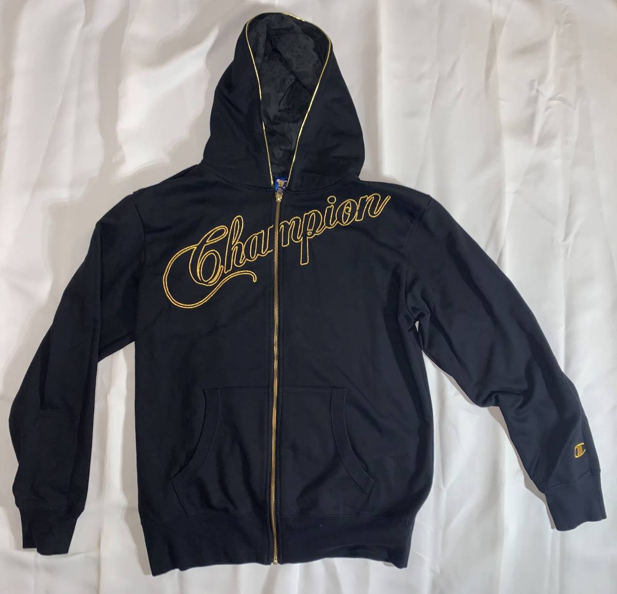 【美品】Champion/チャンピオン/メンズO/上下セット/スウェット/セットアップ/トレーナー/黒ブラック/_画像2