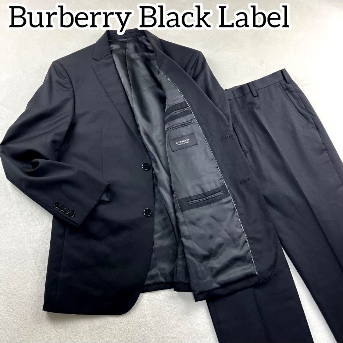 【極美品】Burberry Black Label バーバリーブラックレーベル　スーツ セットアップ　ウール 40R メンズ　高級