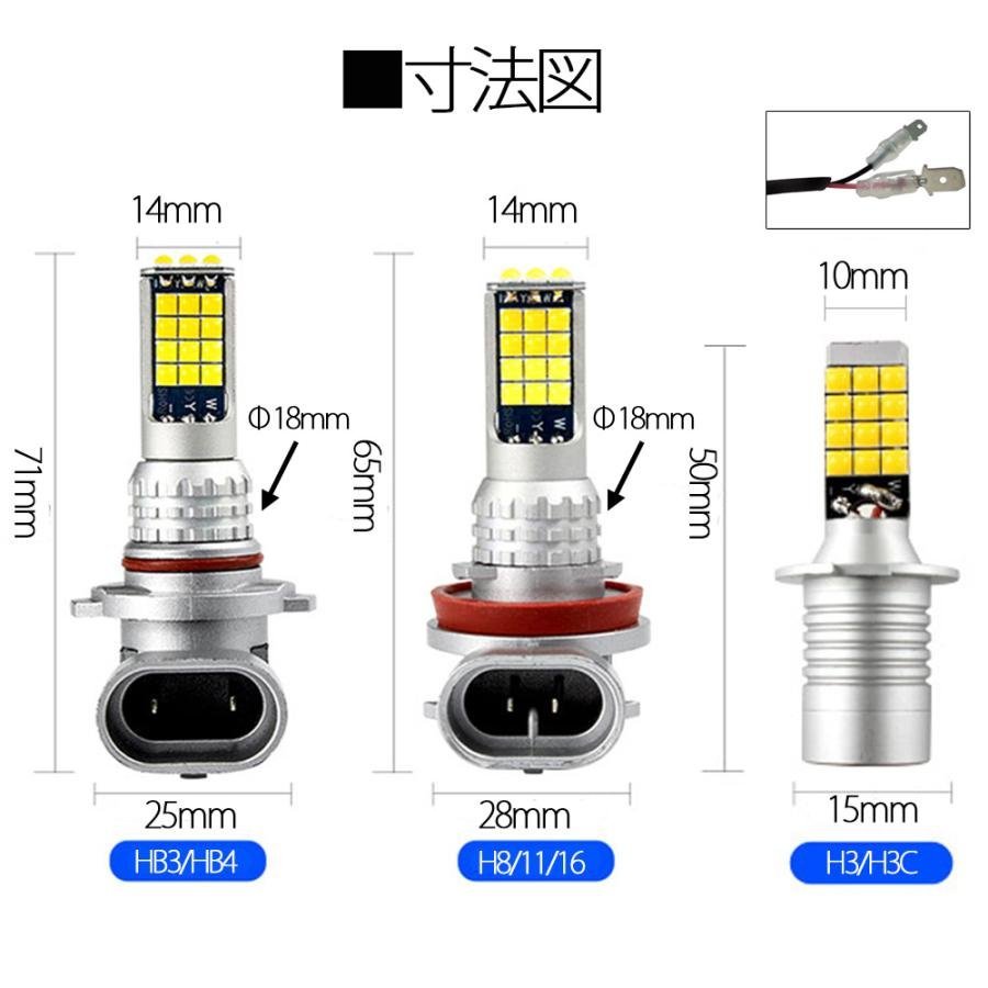 LEDフォグランプ* H3 H8/H11/H16 HB3 HB4 DC12V 3200ルーメン ホワイト/イエロー2色切替 2本セット 1年保証_画像10