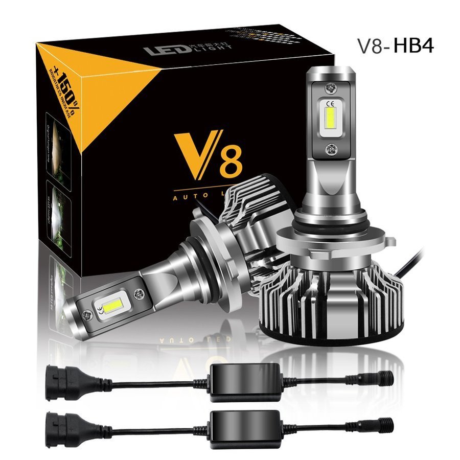 LEDヘッドライト HB4 DC12V 16000ルーメン 6500K ホワイト 新車検対応 2本セット 1年保証_画像1