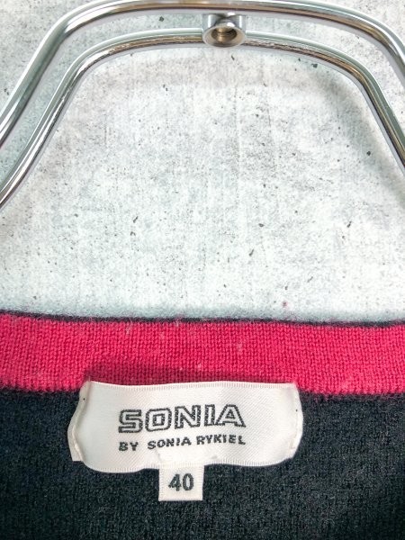 ＜送料無料＞SONIA BY SONIARYKIEL ソニアリキエル モダン 柄織り ニットソー 薄手 セーター カットソー トップス おしゃれ 個性的_画像2