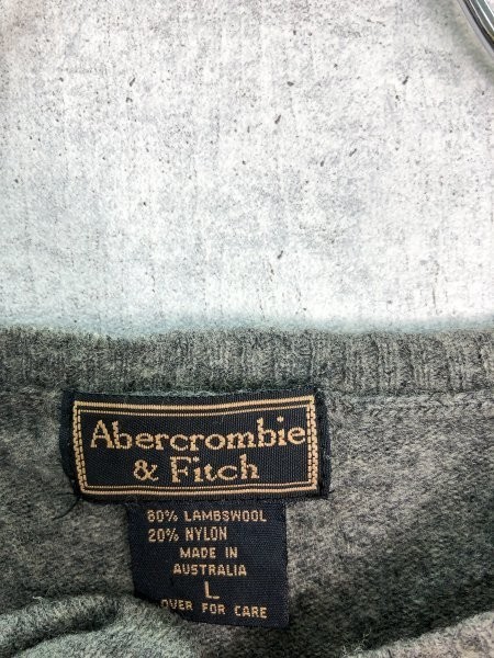 ＜送料無料＞Abercrombie&Fitch アバクロ Vネック ショート クロップド丈 ニットソー カットソー 薄手 セーター トップス 無地 キレイめ_画像2