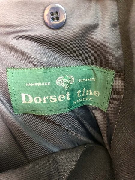 Dorset tine by MADEX メンズ サイドベンツ 起毛生地 ダブルジャケット ブレザー スーツ アウター 上着 羽織り 古着 ユーズド シック_画像4