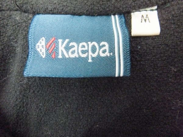 KAEPA ケイパ メンズ ロゴ刺繍 裏フリース ポリエステル ジップジャケット M 黒_画像2