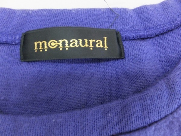 monaural レディース 日本製 ふわふわ起毛 ラグラン プルオーバーカットソー F 紫_画像2