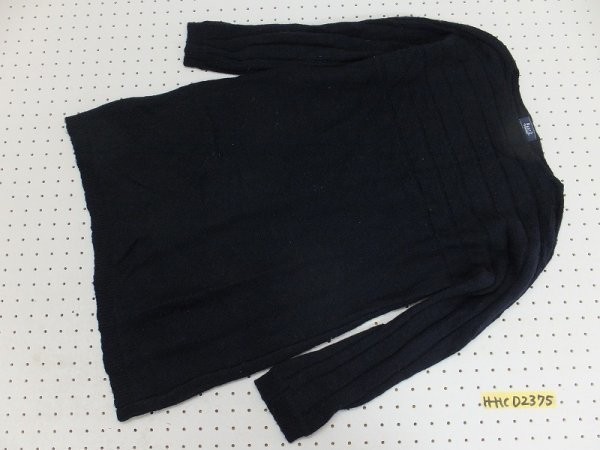PART2 Junko Shimada lady's boat neck knitted tunic knitted so-L navy blue 