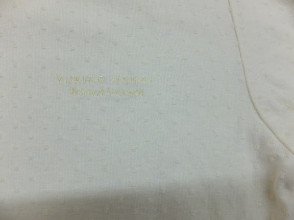 〈送料無料〉YUKIKO HANAI ユキコハナイ レディース ドット刺繍 半袖Tシャツ M クリーム_画像3