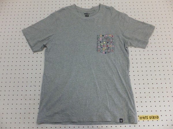 〈送料無料〉UNIQLO ユニクロ × SPRZ NY メンズ ポケット切替 半袖Tシャツ 大きいサイズ XL グレーカラフル_画像1