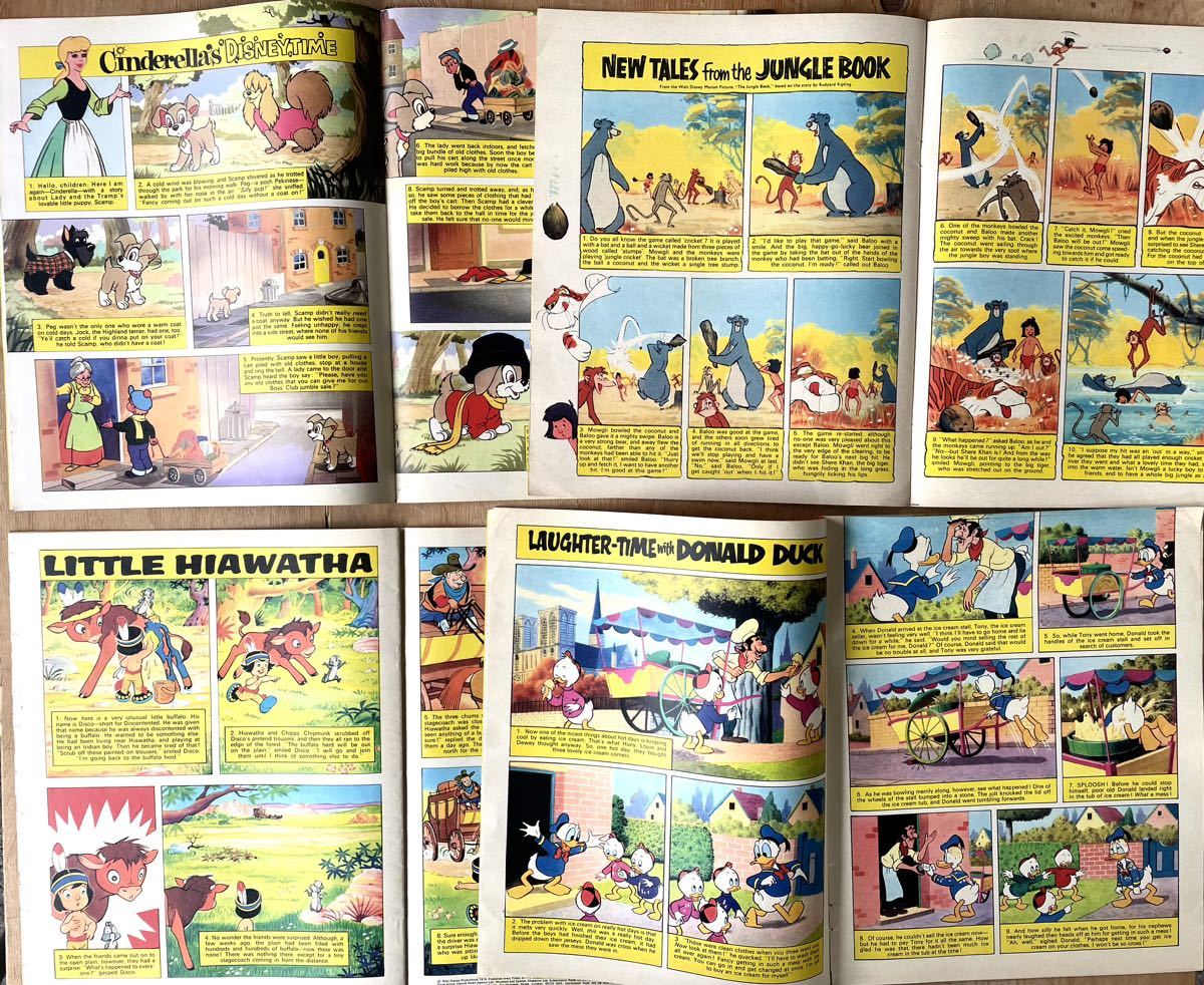◆ディズニー・Disney雑誌・1970年代（50年前のコミック）4冊セット「不思議の国のアリス、ピノキオ、白雪姫、ダンボ、ピーターパン、他_画像7