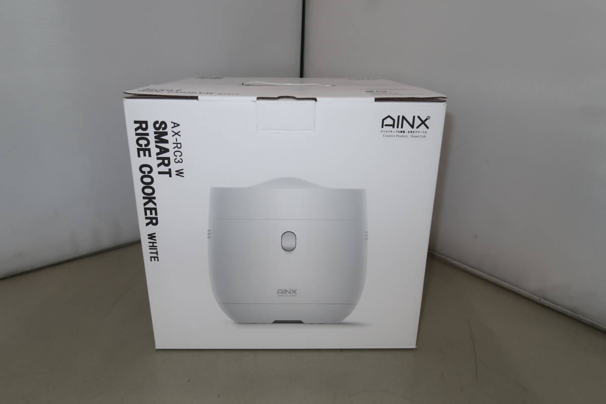 ▲▽1円～未使用 AINX アイネクス Smart Rice Cooker 糖質カット炊飯器 AX-RC3W①△▼_画像1