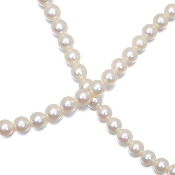 春早割 ミキモト BLJ シルバー グラデーション 3.5-7.2mm 真珠 パール ネックレス ネックレス、ペンダント、チョーカー