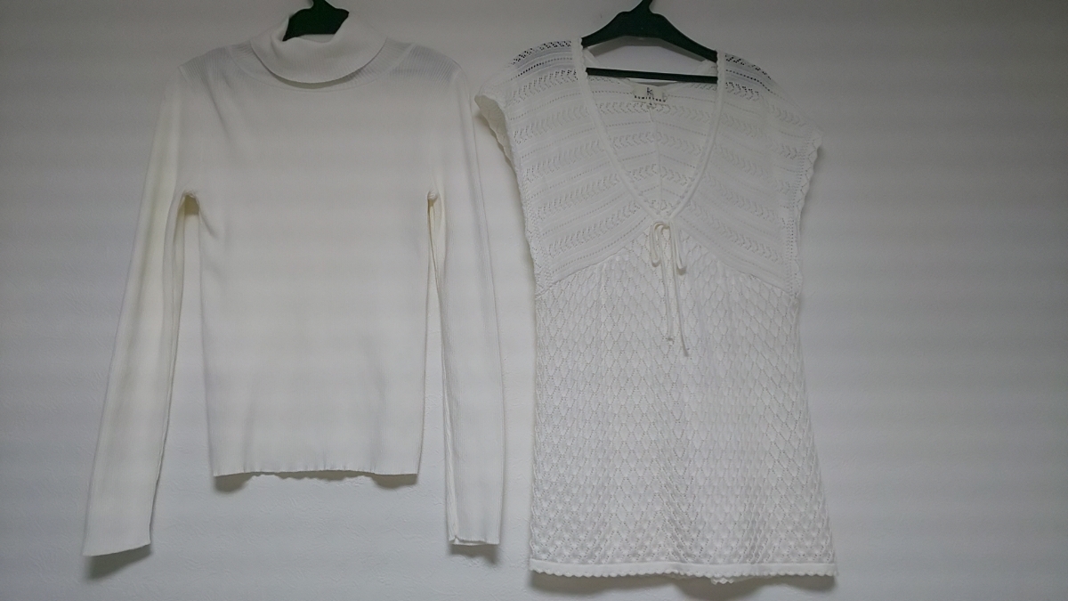  beautiful goods * Kumikyoku KUMIKYOKU *ta-toru neck ensemble * size 2* color is white * white 