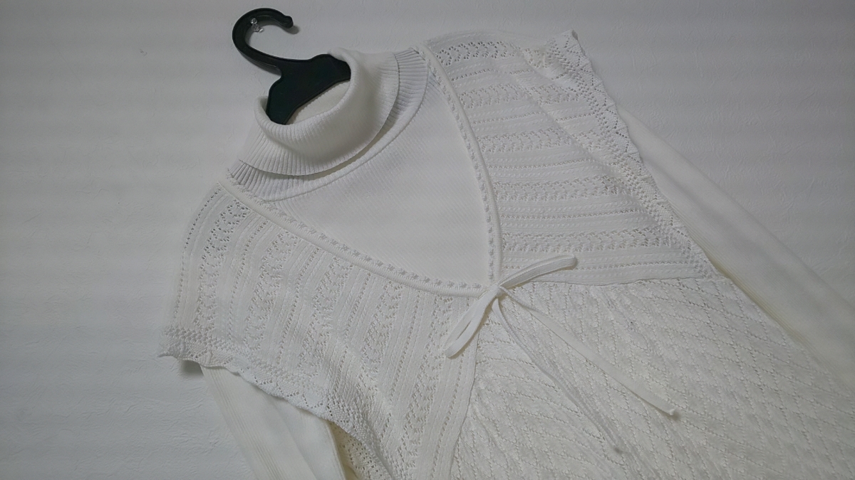  beautiful goods * Kumikyoku KUMIKYOKU *ta-toru neck ensemble * size 2* color is white * white 