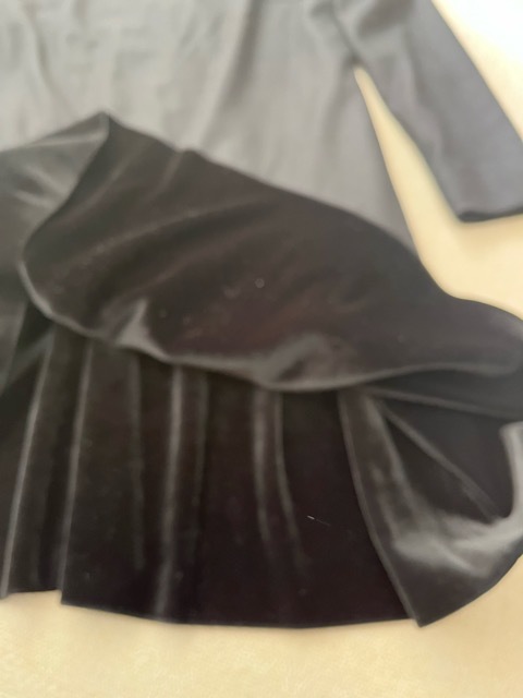 (I11027) M тянуть mie/M-PRIEMIER шерсть велюр One-piece колени длина размер 38 черный сделано в Японии 