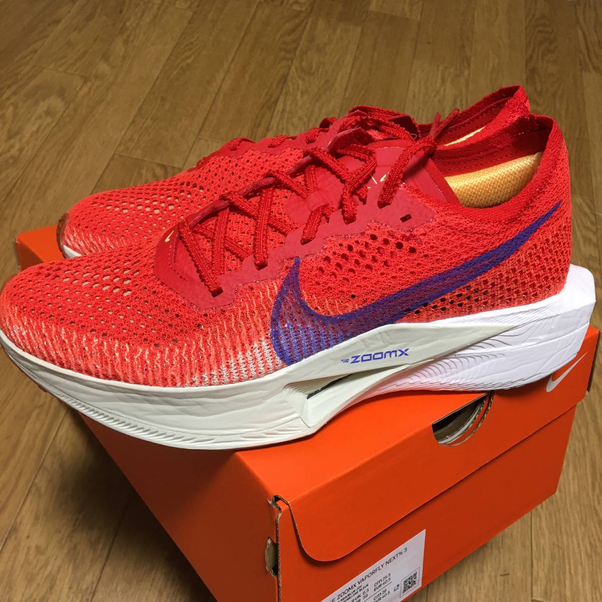 新品 未試着 25.5cm NIKE ZOOMX VAPORFLY NEXT % 3 UNIVERSITY RED ナイキ ズームX ヴェイパーフライ ネクスト %3 レッド 赤 DV4129-601