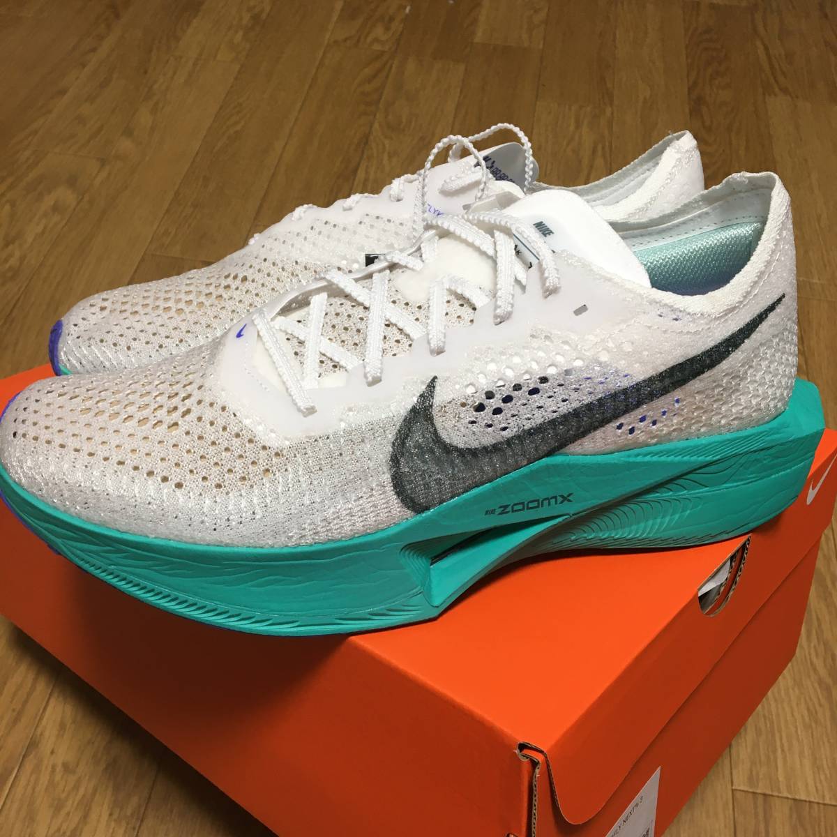 新品 未試着 27cm NIKE ZOOMX VAPORFLY NEXT % 3 White Jade ナイキ ズームX ヴェイパーフライ ネクスト  %3 ホワイト ジェイド DV4129-102