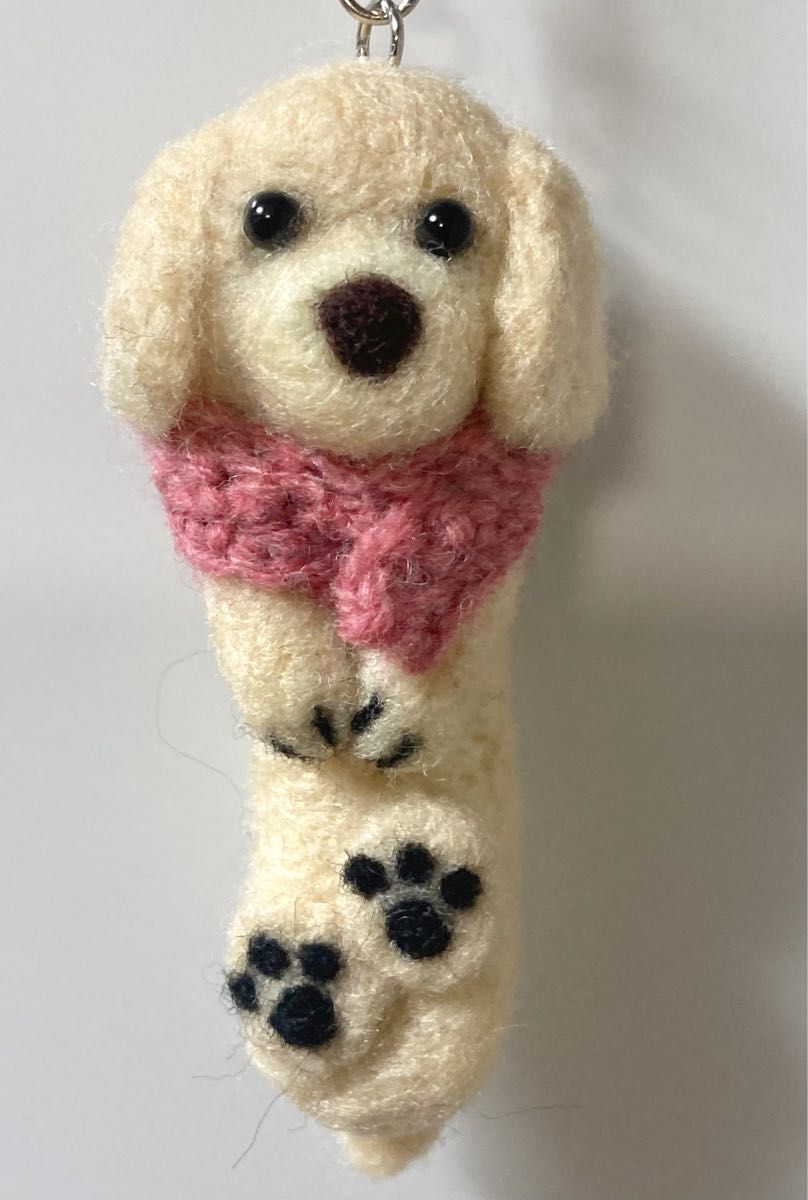 羊毛フェルト犬 ゴールデンレトリバー キーホルダ ハンドメイド