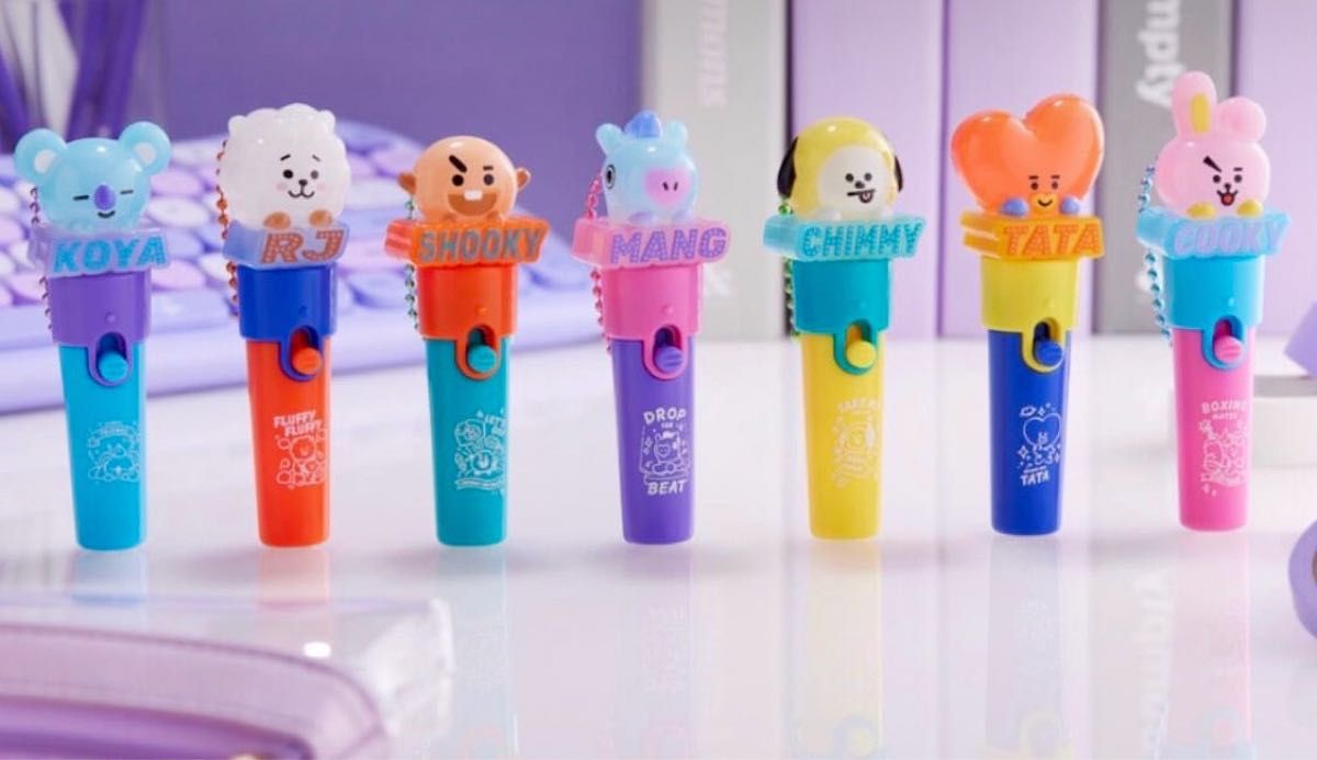 BT21 ライトスティックチャーム TATA COOKYCHIMMY RJ KOYA MANG SHOOKY