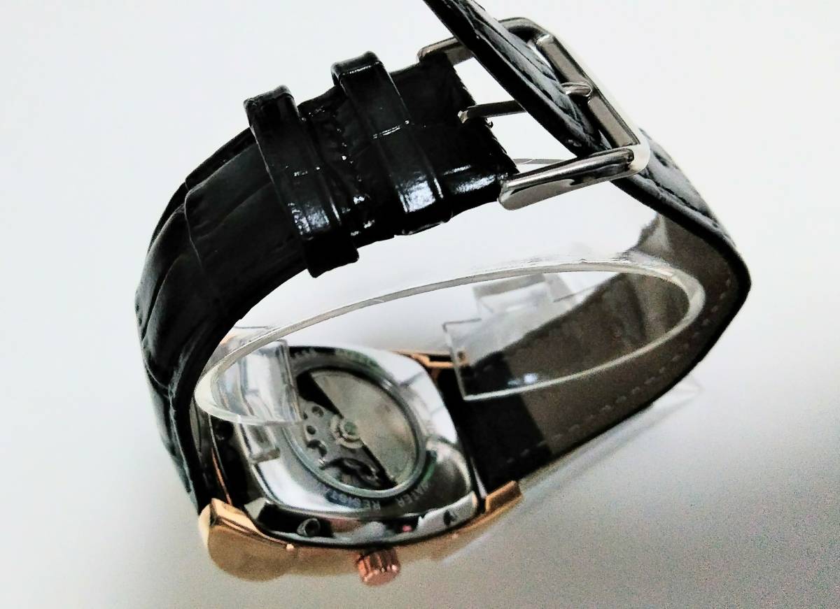 TEVISE　自動巻　機械式 腕時計　メンズ　トゥールビヨン　ムーンフェイズ　ピンクゴールド　オマージュウォッチ　タグ付_画像5