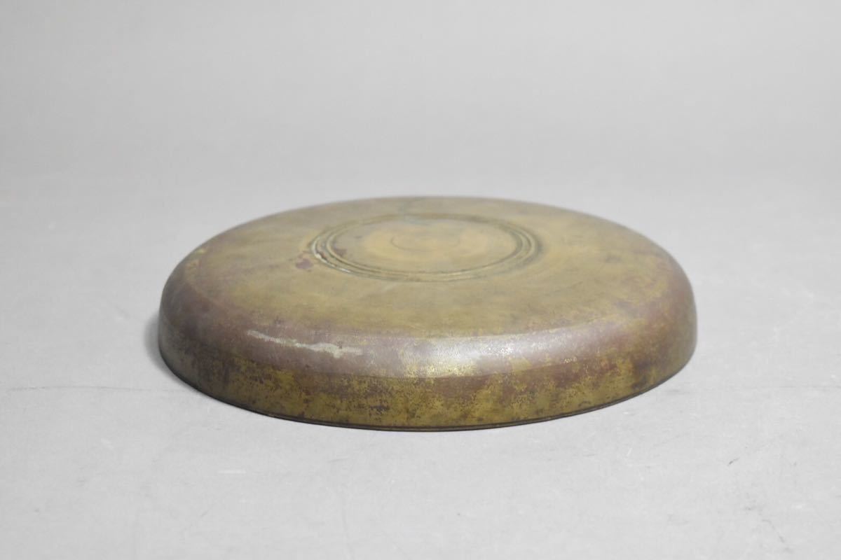 【英】1273 時代 黄銅建水 中国美術 朝鮮 日本 銅製 銅器 骨董品 美術品 古美術 時代品 古玩_画像6