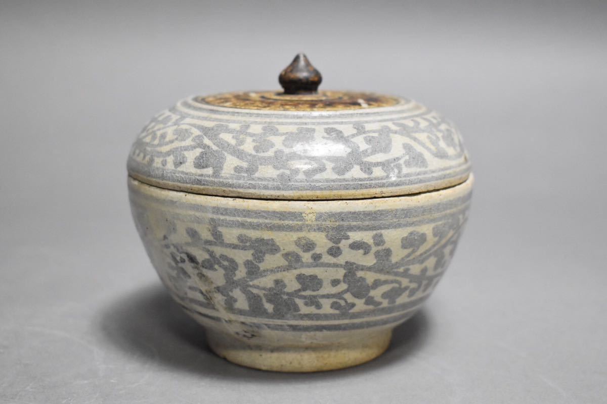【英】1431 時代 安南蓋物 中国美術 朝鮮 骨董品 美術品 古美術 時代品 古玩_画像4
