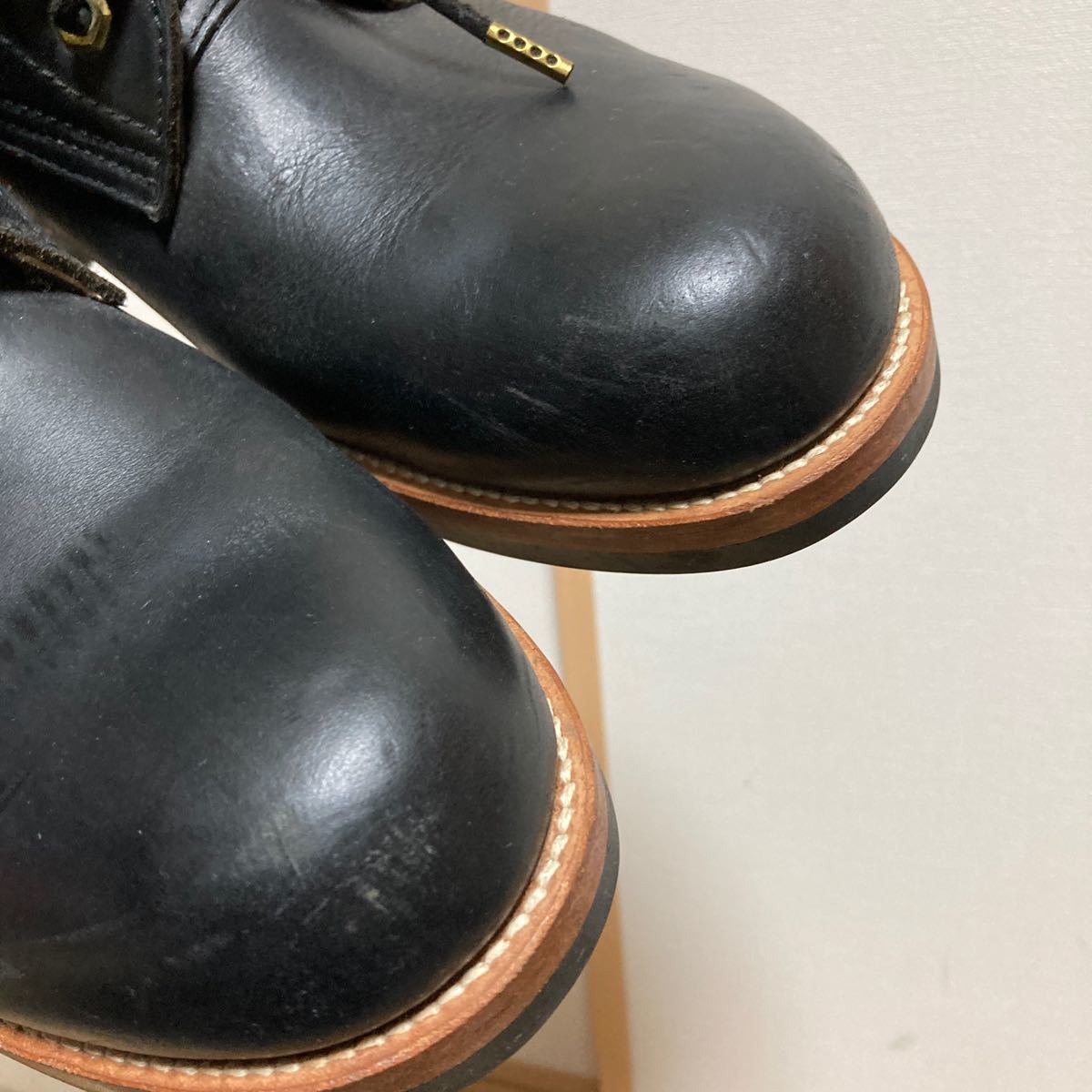 REVIVAL 90% PRODUCTS by Varde77 バルデセブンティーセブン U.S. OIL LEATHER WORK BOOTS BLACK サイズ8_画像5