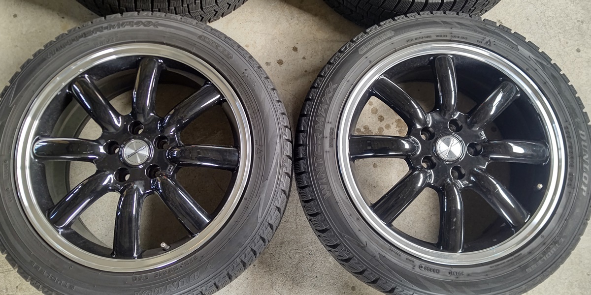 山口)Eurodesign クラシックエイト 18インチ 7.5J+48 5H/112 WINTERMAXX 20年製 225/50R18 中古 【送料別途】 ▲C231210N01 KN10C_画像2