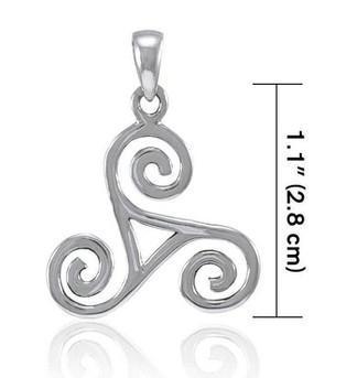 PS: Celtic Silver Spiral Pendant TP332_画像1