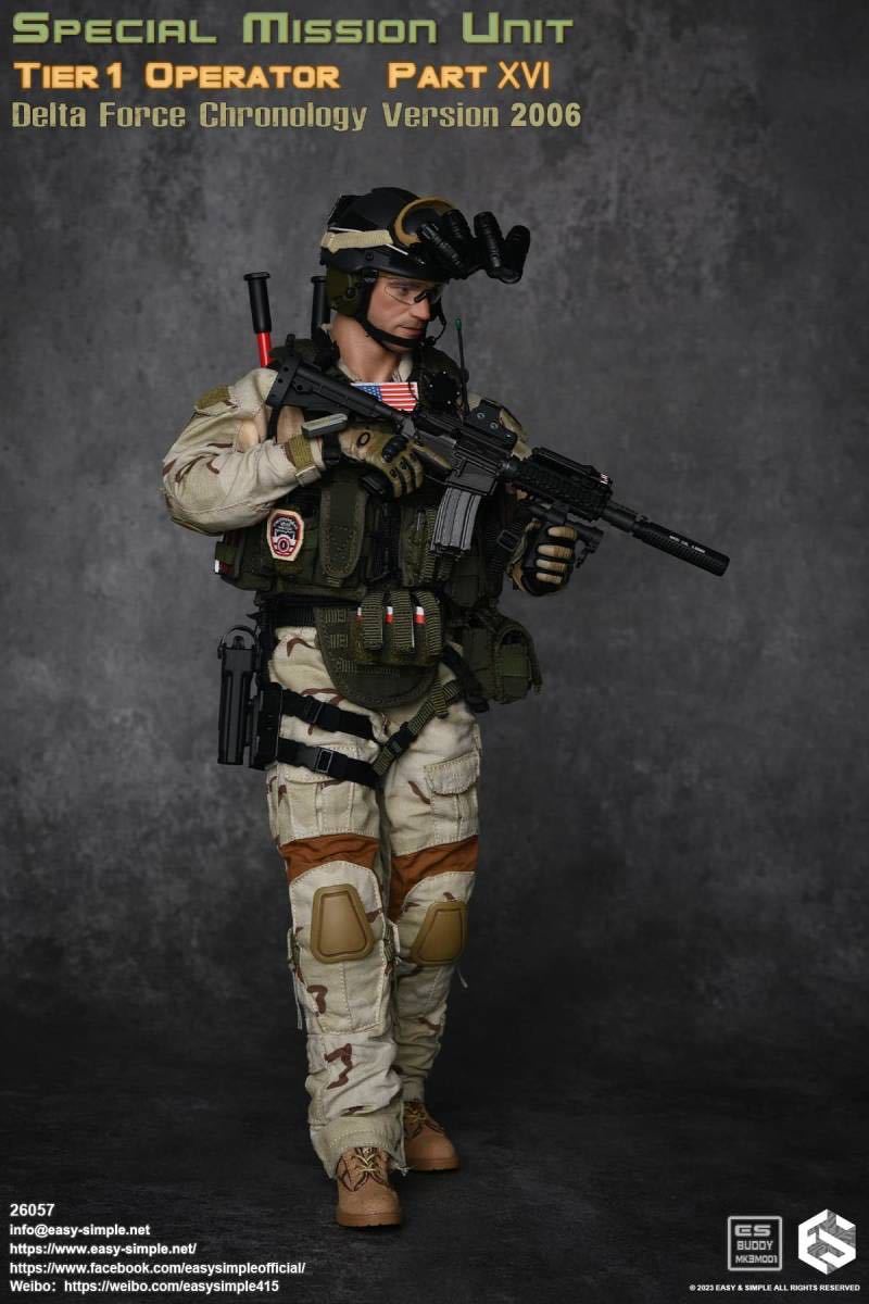 Easy&Simple 1/6 SMU Tier1 Operator Part XVI Delta Force 2006 未開封新品 26057 検） DID 3R DAMTOYS FLAGSET Facepoolfigure_画像5