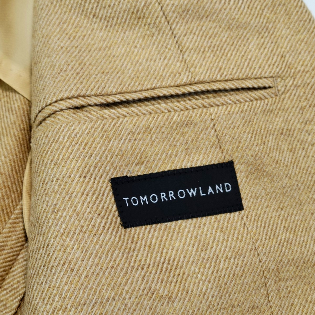 【未使用近】イタリアErmenegildo Zegna トゥモローランド 秋冬起毛カシミヤフランネル TOMORROWLAND 44 テーラードジャケット ネクタイに_画像4