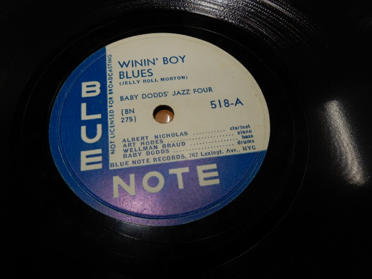 * сегодня Medama план *SP78* популярный BLUE NOTE*518-A:WININ\'BOY BLUES*518-B:CARELESS LOVE*BABY DODDS\' JAZZ FOUR*767 Lexingt.Ave.NYC труба 143