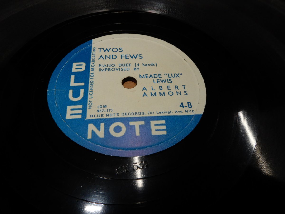 SP 78☆人気のBLUE NOTE☆4-A:CHICAGO IN MIND Blues☆4-B:TWOS AND FEWS☆ALBERT AMMONS☆767 Laxingt.Ave.NYC☆12インチ☆管理159_画像3