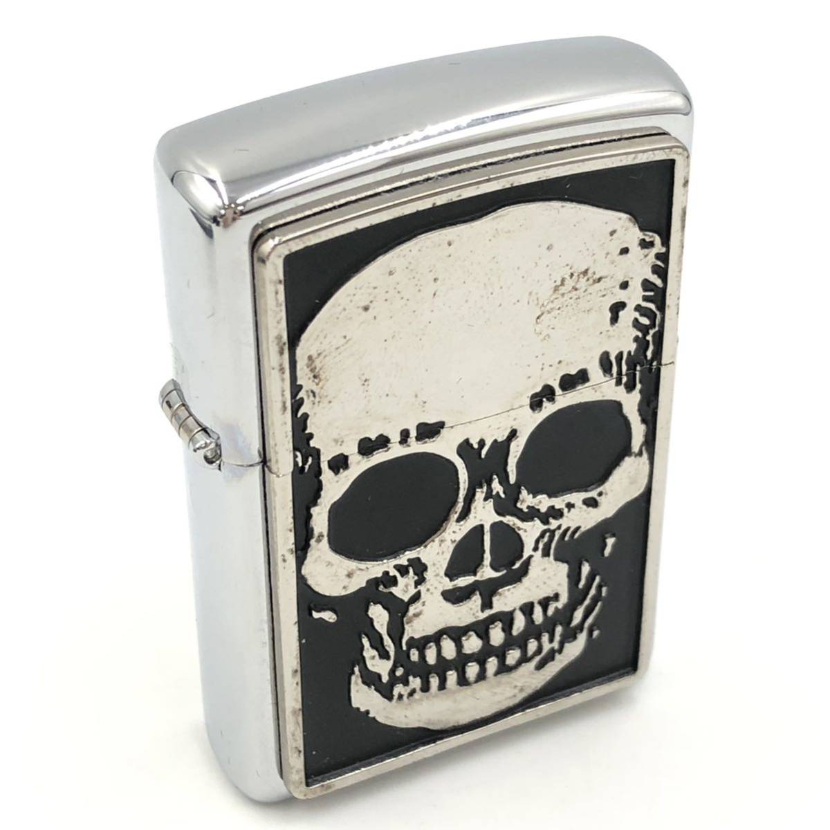 12.14HK-E973★ZIPPO スカル★ジッポ ジッポー ドクロ 2006年製 シルバー silver オイルライター lighter 喫煙具 DB6/DC6_画像2