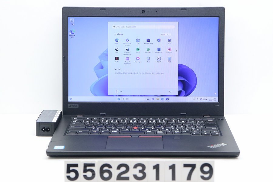 Lenovo ThinkPad L480 Core i5 8250U 1.6GHz/8GB/256GB(SSD)/14W/FWXGA(1366x768)/Win11 外装破損 【556231179】