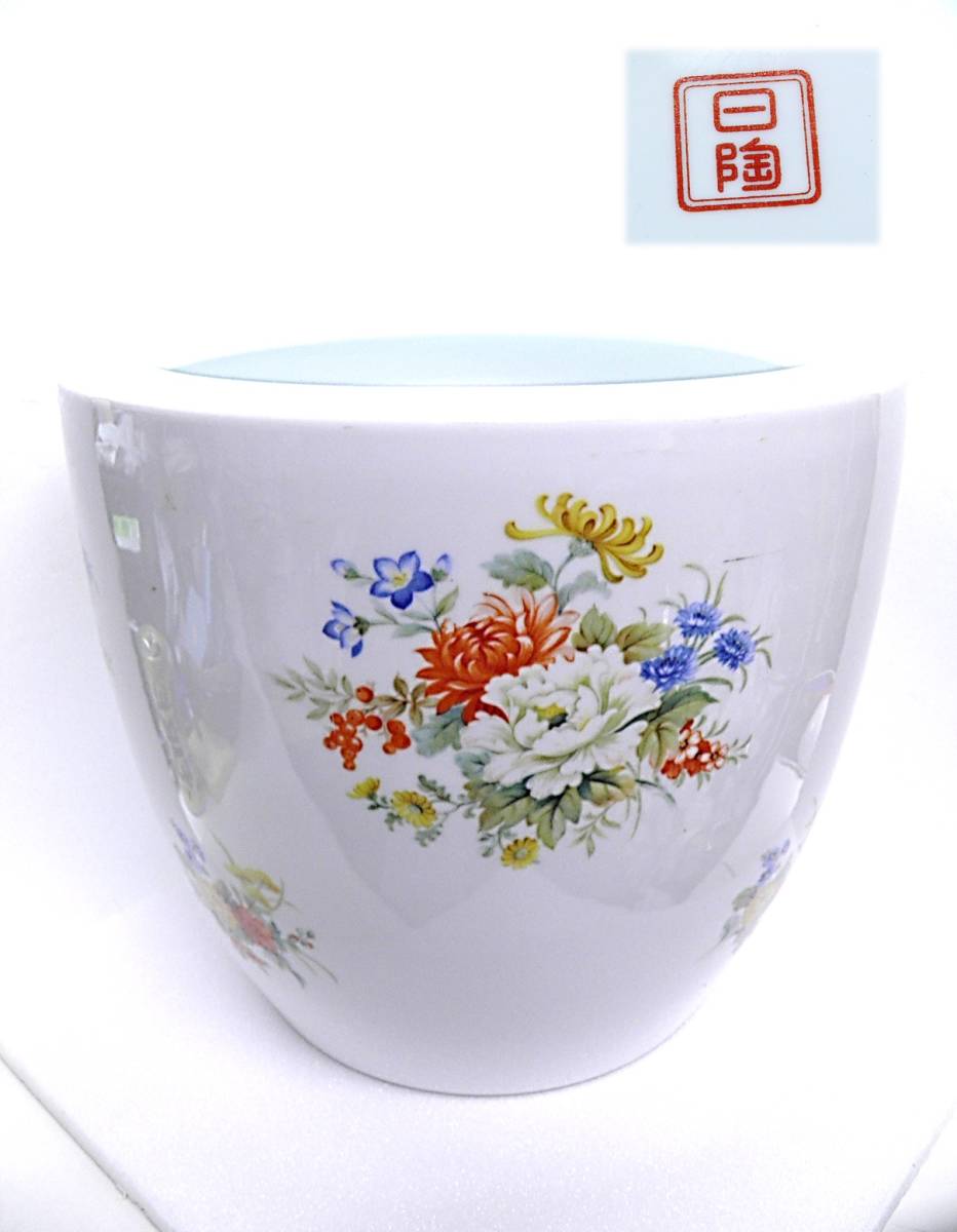 【日本の陶磁】日本陶器会社（現：ノリタケ）◆花文 洋風火鉢◆珍品◆_画像1