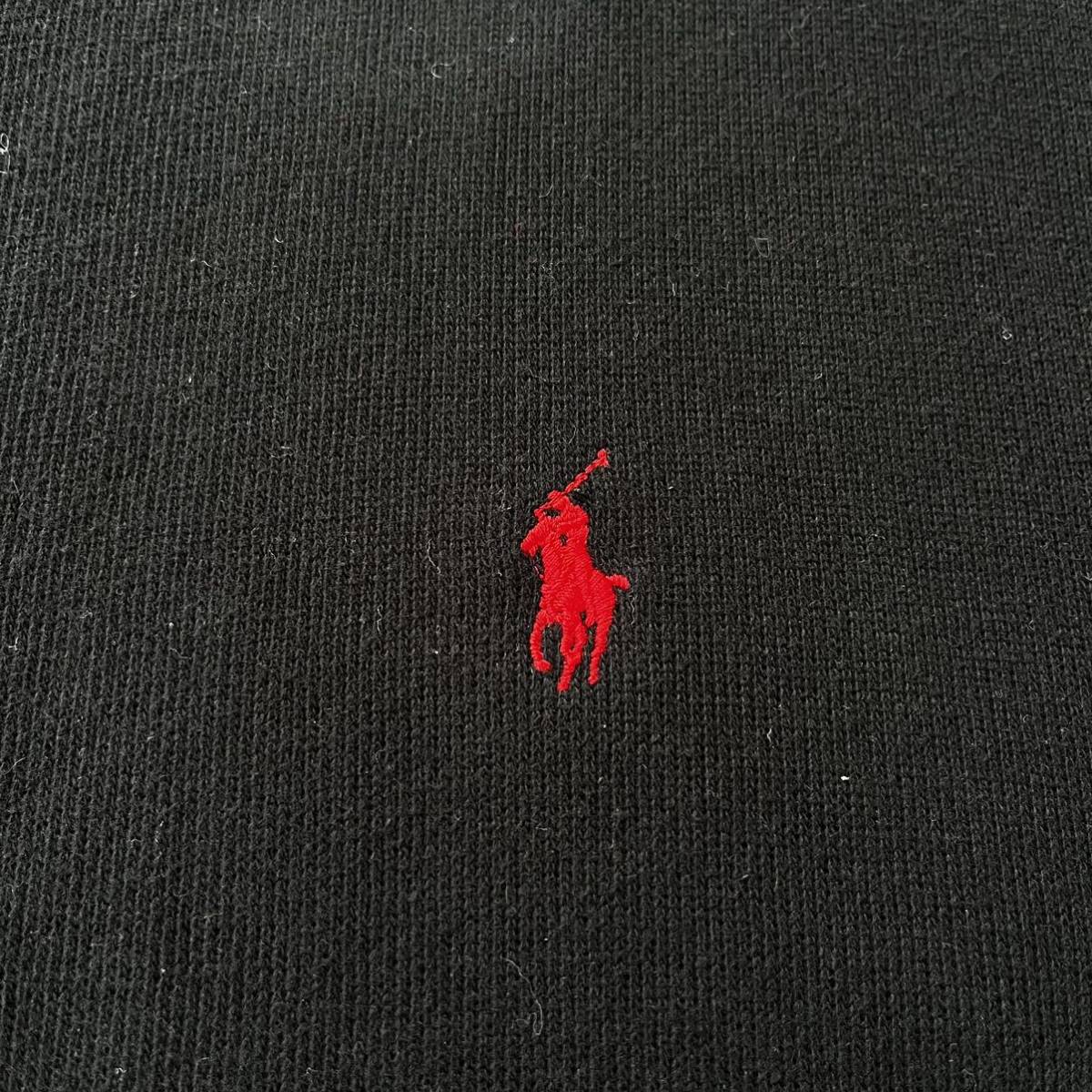 【90s】Polo By Ralph Lauren(ポロラルフローレン) ハイネック フルジップスウェット XL ブラック ポニー刺繍 90年代 トレーナー パーカー