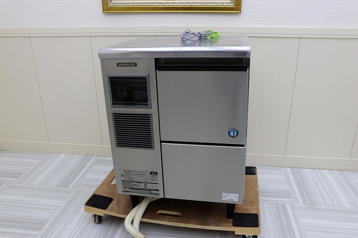 超美品!19年製 ホシザキ星崎 チップアイス 製氷機 アンダーカウンター 100V CM-100K カフェなど 600×600 厨房店舗業務用