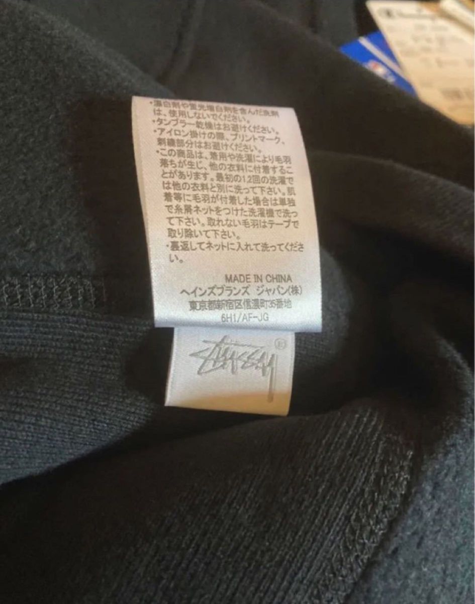 stussy ＆ champion リバースウィーブ　スウェット　タグ付き未使用品　アーチロゴ