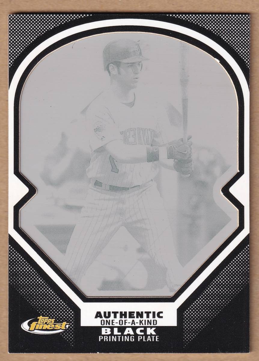 【1/1】JOE MAUER 2006 TOPPS Finest Authentic One-Of-A-Kind Black Printing Plate / 1of1 / ジョー・マウアー【世界に１枚】_画像1