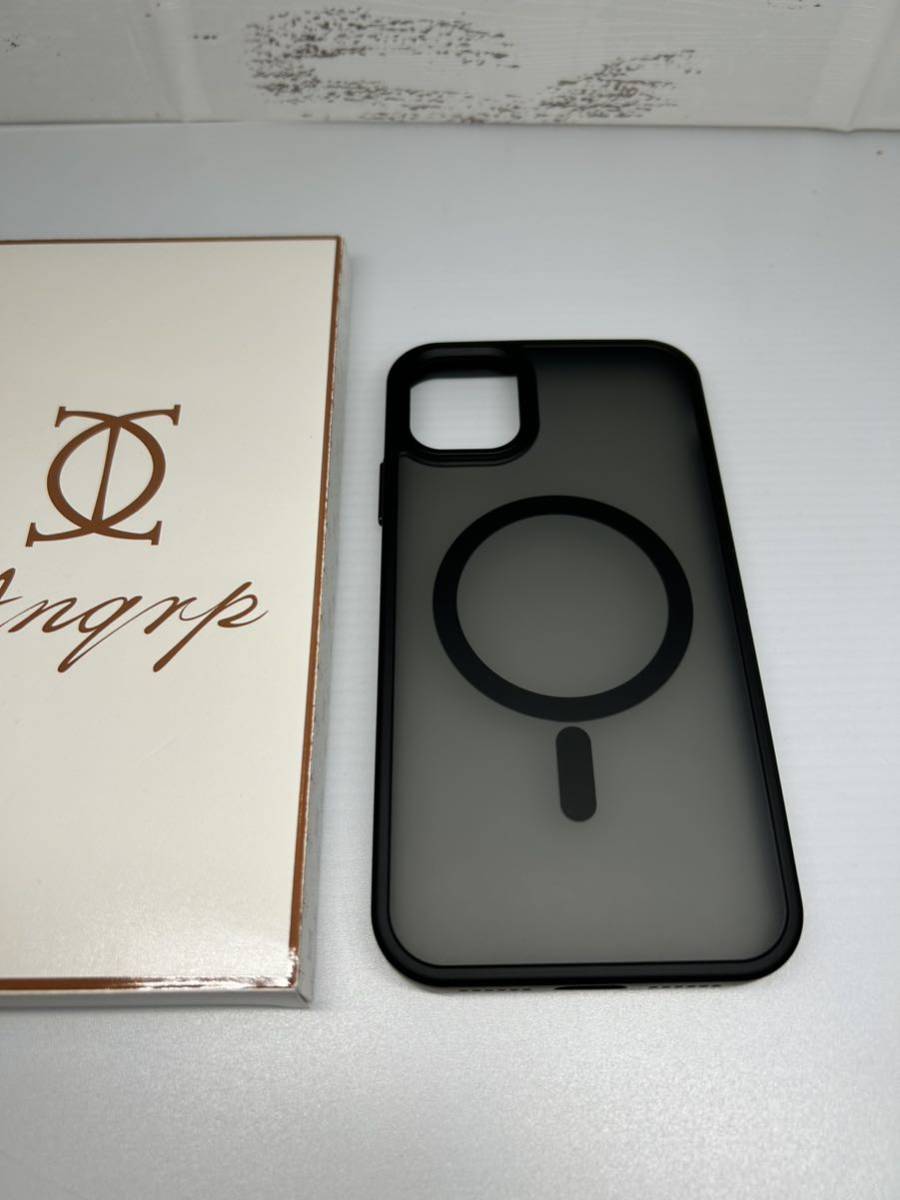 Anqrp iPhone11 用 ケース マグネット搭載 [Magsafe対応] ワイヤレス充電対応 半透明 マット感 耐衝撃 6.1インチ ブラック_画像7