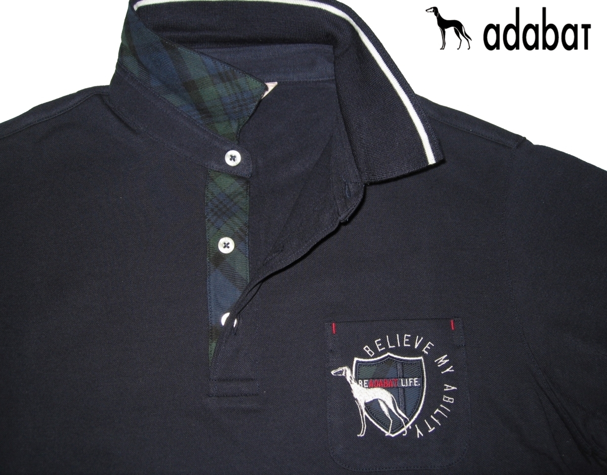 最前線の 長袖ポロシャツ 日本製 ゴルフウェア ▽ アダバット 定価1.98