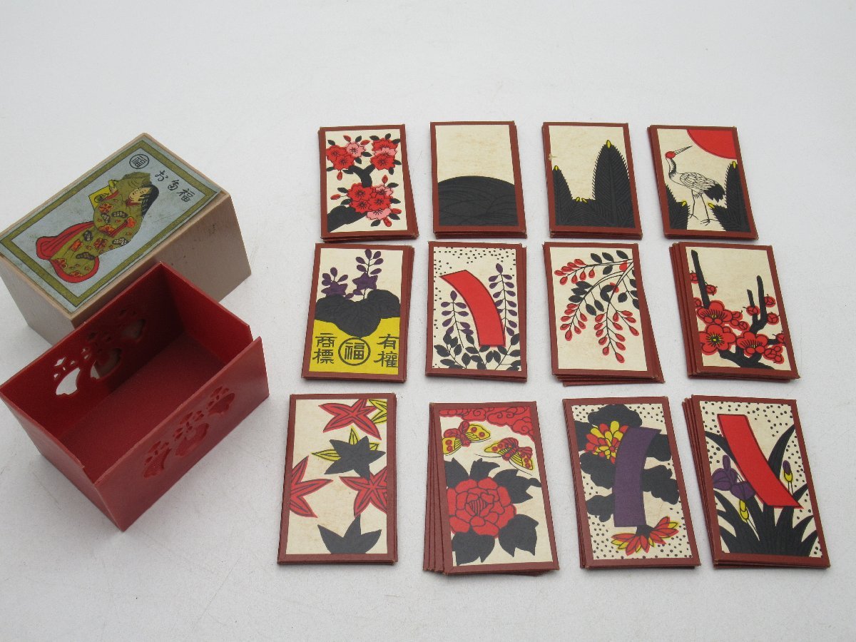 C175◆花札 任天堂 丸福 昭和レトロ 商標 花かるた カードゲーム 玩具の画像1