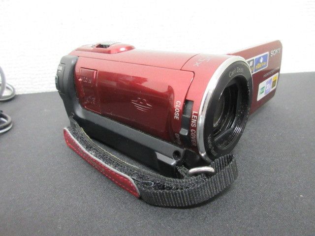 SONY ソニー　ビデオカメラ　handycam HDR-CX170 レッド 25x Carl Zeiss 1.8/2.5-62.5 カメラ 光学機器 バッテリー付き　#33808_画像2