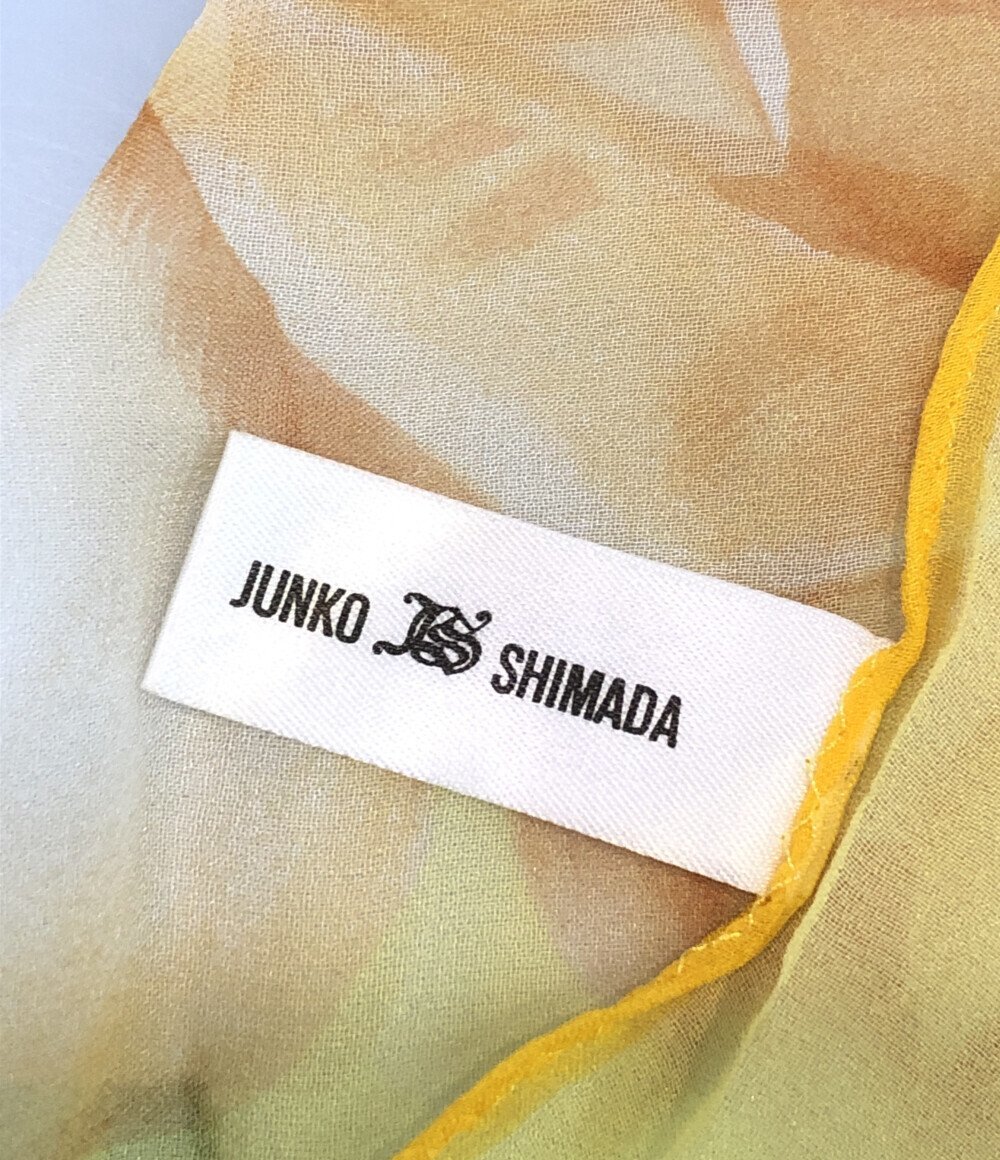 ジュンコシマダ スカーフ シルク100％ ローズ柄 レディース Junko Shimada [0502]_画像2