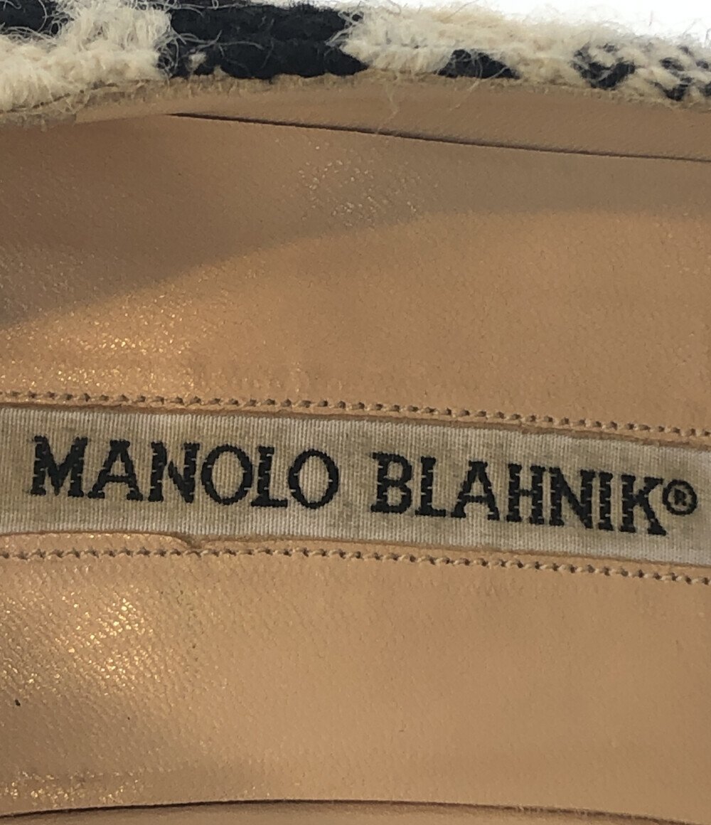 マノロブラニク アーモンドトゥパンプス ハイヒール レディース 38 L Manolo Blahnik [0502]_画像4