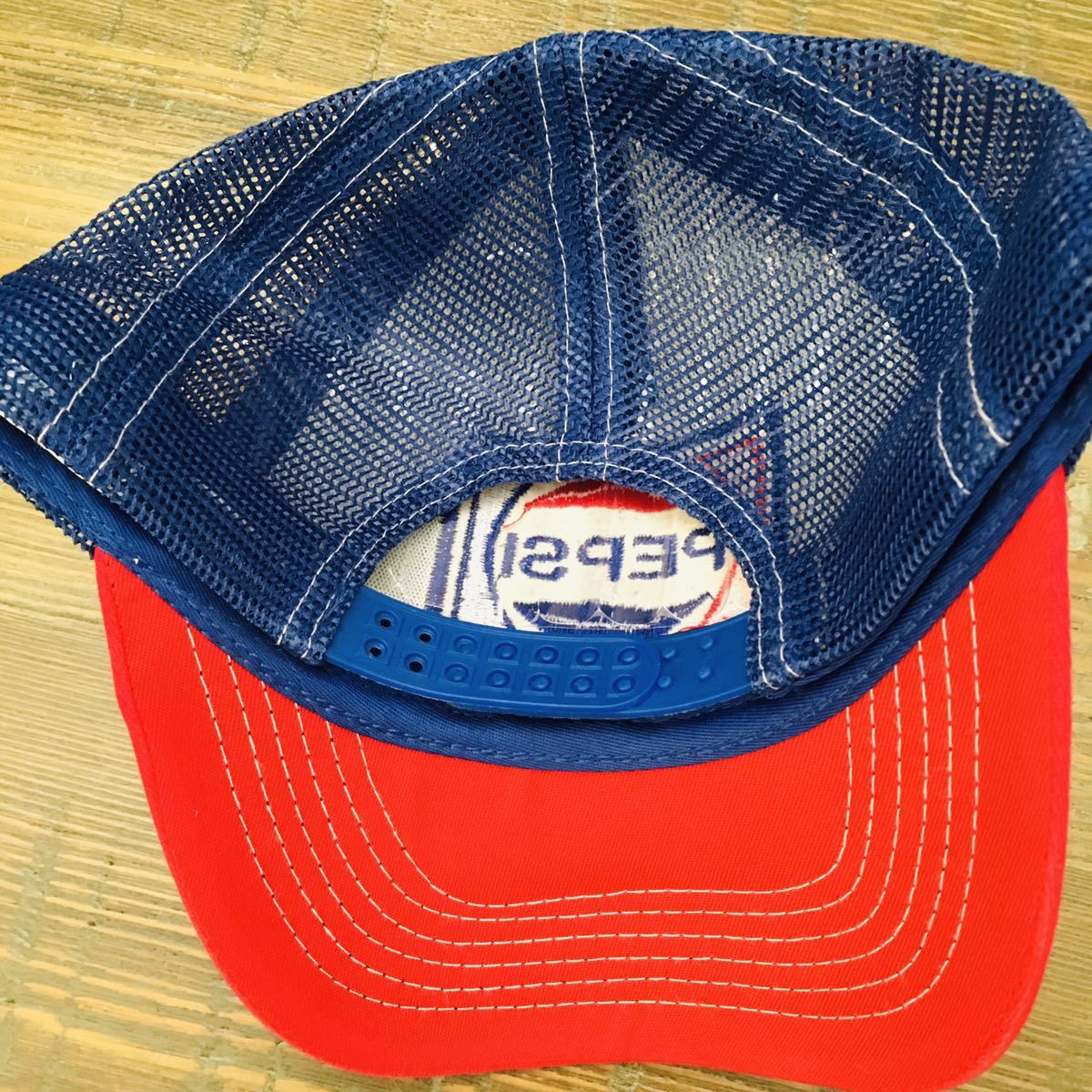 コレクターアイテム　ペプシ　PEPSI MADE IN U.S.A. フリーサイズ ナイロン　メッシュキャップ_画像3