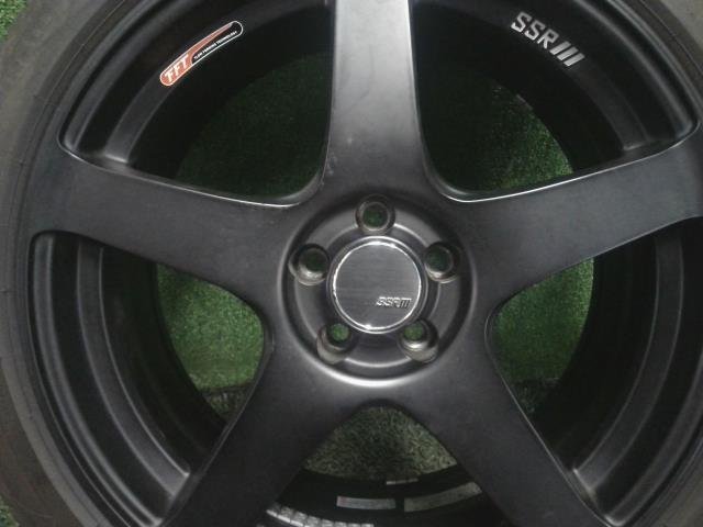 SSR GTV01 MB:黒 アルミホイール 18インチ 4本セット 18×7.5J 5H PCD100 +48 ハブ径約72mm タイヤ付 215/45R18 【エクシーガ YA5取外し】_画像6