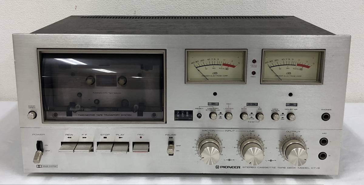 L6581(124)-307/YK7000【名古屋】PIONEER パイオニア STEREO CASSETTE TAPE DECK MODEL CT-9_画像2