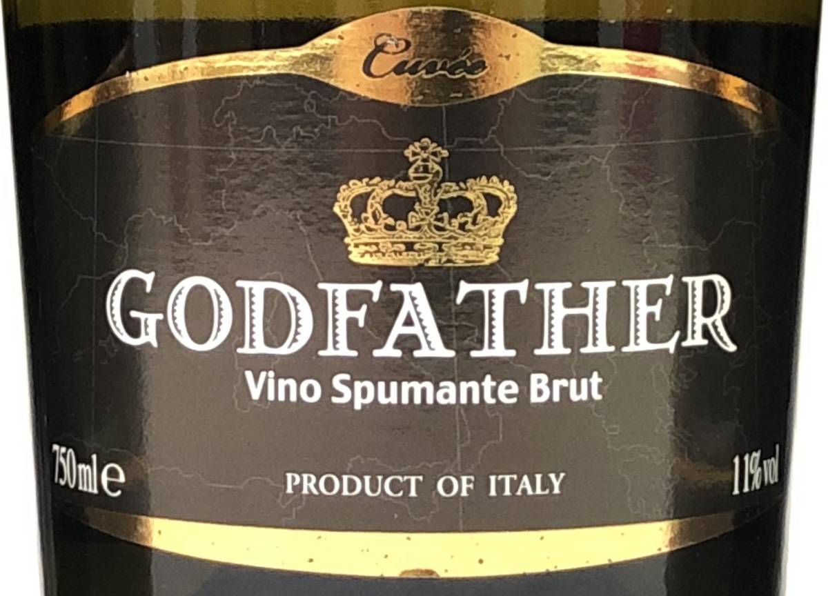 Y011(6820)-105【同梱不可】お酒 5点まとめ スパークリングワイン 11% GODFATHER VINO SPUMANTE BRUT(辛口) ゴッドファーザー_画像8